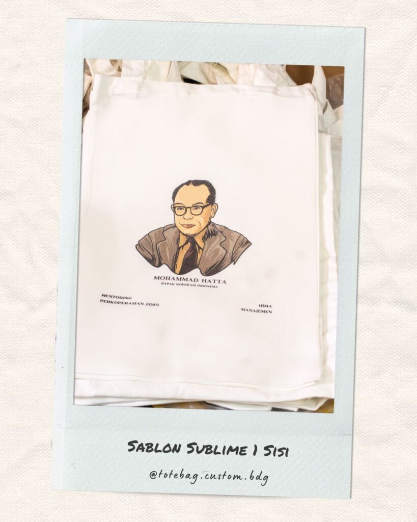 Totebag Kanvas Putih 30x40 Polos, M Hatta