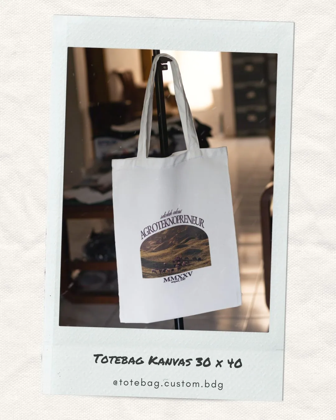 Totebag Kanvas 30×40 Custom Bandung – Agroteknopreneur 2